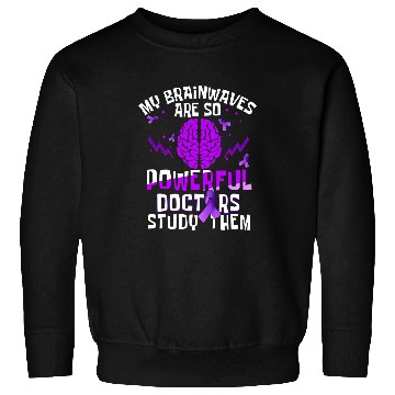 Discover Kids Epilepsy Awareness Powerful Brainwaves Purple Sweatshirts