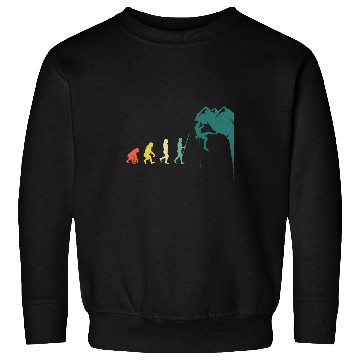 Discover Climber Evolution of Climbing Boulder Bouldering 1 Sweatshirts