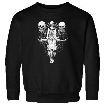 Discover Cow Bull Cattle Skull Head Western gothic skeleton Sweatshirts