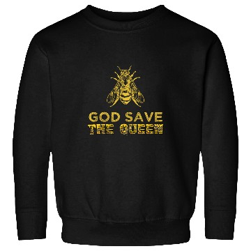 Discover God Save The Queen Bee Beekeeping Funny Beekeeper Gifts Sweatshirts