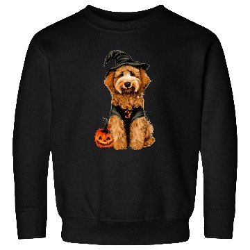 Discover Halloween Goldendoodle dressed as a witch Sweatshirts