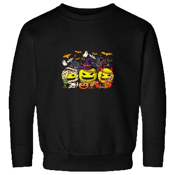 Discover Funny Mummy Witch Devil Softball Balls Happy Halloween Day 1 Sweatshirts