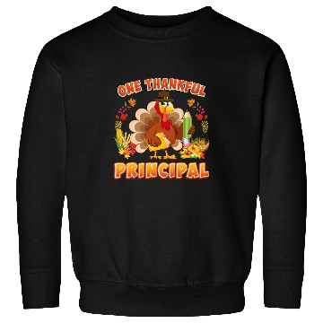 Discover one thankful principal turkey thanksgiving grateful blessed Sweatshirts