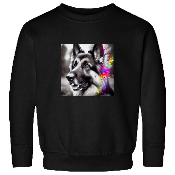 Discover Colorful Gaze German Shepherd Charm 2 Sweatshirts