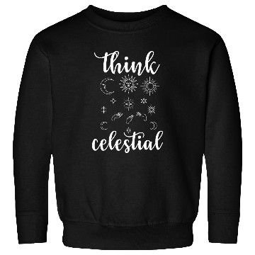 Discover THINK CELESTIAL Celestial Moon Phase Moth Crystals Stars Sweatshirts