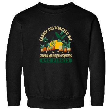 Discover Easily Distracted by German Wirehaired Pointers and Plants 2 Sweatshirts