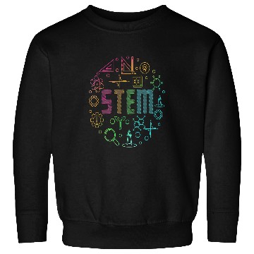 Discover STEM Science Technology Engineering Math Teacher Sweatshirts