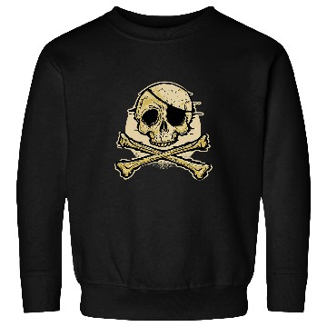 Discover Skull and Crossbones with Eyepatch Graphic Sweatshirts