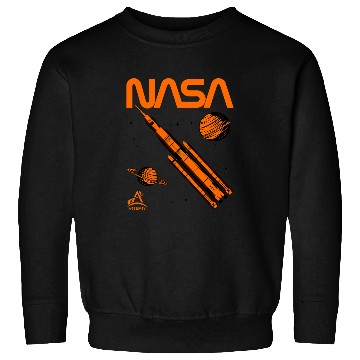 Discover Lacrosse Gift NASA Artemis SLS Space Launch System Worm Logo Sweatshirts