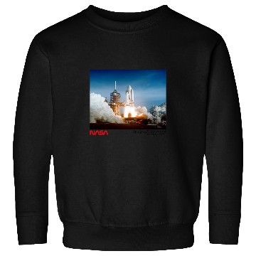 Discover Lacrosse Gift NASA Space Shuttle Columbia Launch Worm Logo Sweatshirts
