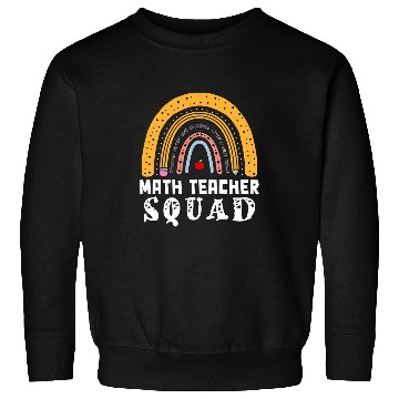 Discover Math Squad Rainbow Leopard School Math Teacher Appreciation Sweatshirts