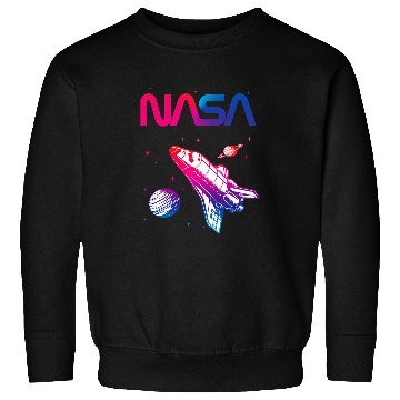 Discover Lacrosse Gift NASA Space Shuttle Saturn Planet Worm Logo Sweatshirts