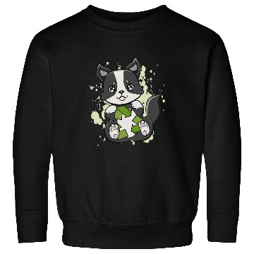 Discover Earth Day Cute Kawaii Border Collie Dog Sheperd Otaku Sweatshirts