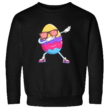 Discover Dabbings Easter Egg Funny Happy Easter Boys Girls Kids Dab Sweatshirts