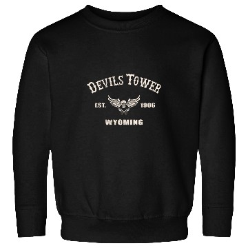 Discover Devils Tower Wyoming Motorcycle Biker Sweatshirts