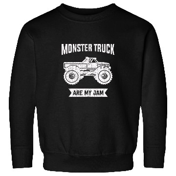 Discover Monster Trucks Are My Jam vintages Retro 22 Sweatshirts