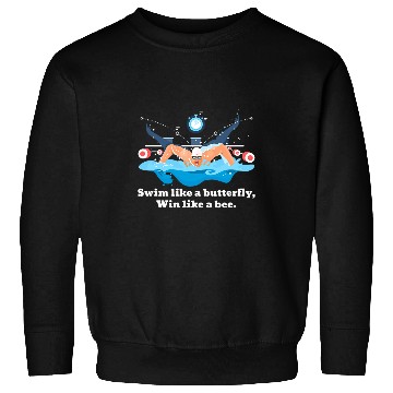 Discover Swim Team Butterfly Win Pool Training Race Day Design Sweatshirts