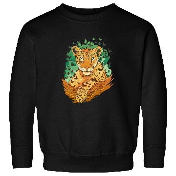 Discover Leopard And Butterflies Butterfly Wings Flying Insect Bug Sweatshirts