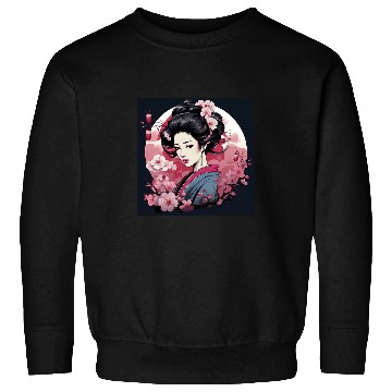Discover Elegant Geishas Journey Japan Vector Sweatshirts