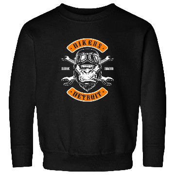 Discover Detroit Biker Motorcycle Chopper Gorilla Sweatshirts