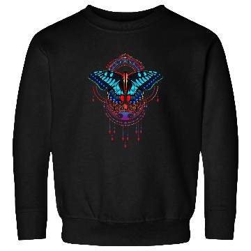 Discover Magic Butterfly over Mandala Sweatshirts
