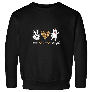 Discover Dog Samoyed Peace Love samoyed dog Sweatshirts