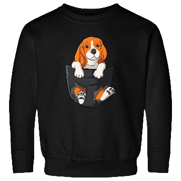 Discover Dog in pocket Beagle chest pocket Sweatshirts