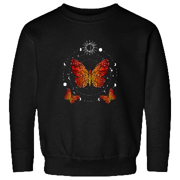 Discover Sun with Moon Phase with Esoteric Butterfly magical Sweatshirts