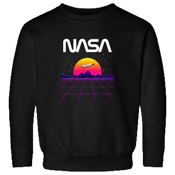 Discover Lacrosse Gift NASA Futuristic Space Shuttle Worm Logo Sweatshirts