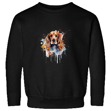 Discover Colorful Cocker Spaniel watercolor art Sweatshirts
