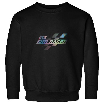 Discover Sim racing or sim racer checkered flag Sweatshirts