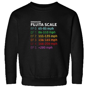 Discover Enhanced Fujita Scale Tornado Meteorologist Storm Chasing Sweatshirts