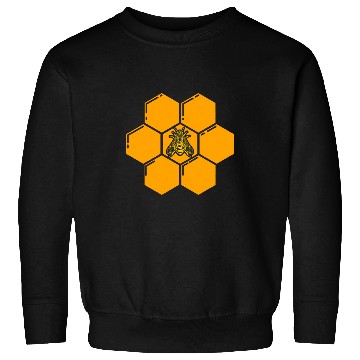 Discover Queen Bee Honeycomb Beekeeper Apiarist Insect Bee Lover Sweatshirts