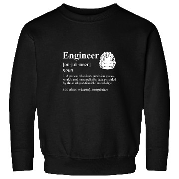 Discover Engineer Definition Wizard Magician Funny Engineer Sweatshirts