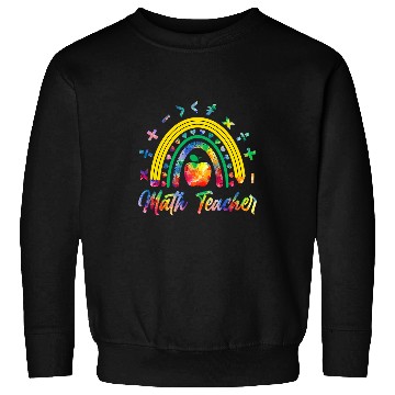 Discover Math Teacher Matching Teacher Teaching Tie Dye Rainbow Lover Sweatshirts