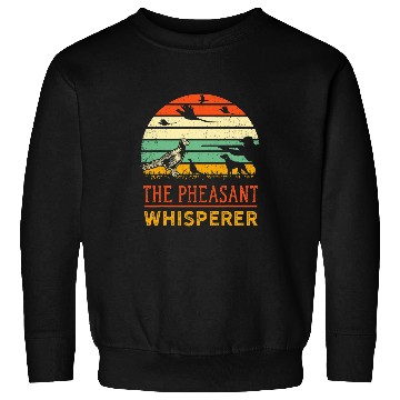 Discover Pheasant bird hunting funny whisperer hunter Retro sunset Sweatshirts