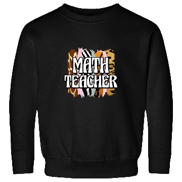 Discover Math Teacher Leopard Print Sweatshirts