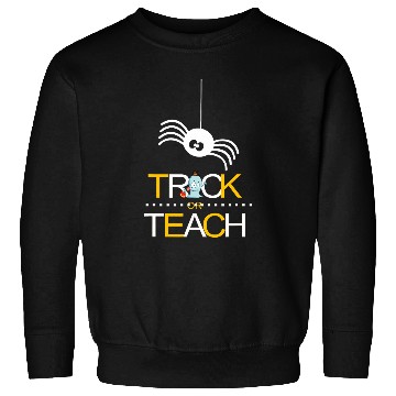 Discover Trick or Teach Teacher Halloween Party Creepy Spider Sweatshirts