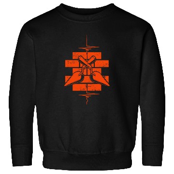Discover Heartbeat EKG Pulse Construction Brick Mason Bricklayer Sweatshirts