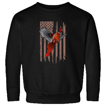 Discover Pheasant Bird Hunting American Flag Sweatshirts