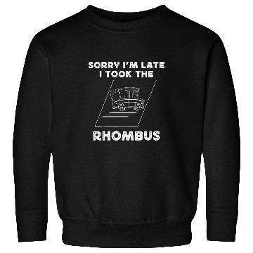 Discover Math Teacher School Bus Driver Pun Rhombus Sweatshirts