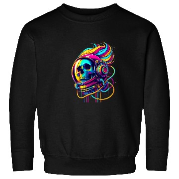 Discover Rainbow Astronaut Skull Space Lovers Cool Graphic Tee 4 Sweatshirts