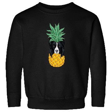 Discover Funny Border Collie pineapples Dog Sweatshirts