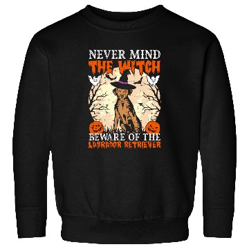 Discover Nevermind The Witch Beware Of The Labrador Halloween Dog Sweatshirts
