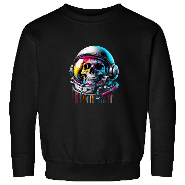 Discover Rainbow Astronaut Skull Space Lovers Cool Graphic Tee 5 Sweatshirts