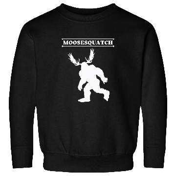 Discover White Moosesquatch Funny MooseSassquatch Cryptid Creature Sweatshirts