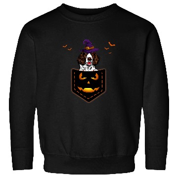 Discover Funny English Springer Spaniel Witch in your Pocket Pumpkin Sweatshirts