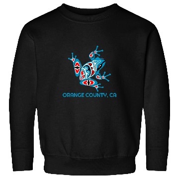Discover Orange County CA BlueFrog PNW Art Native American Sweatshirts