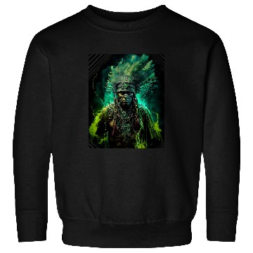 Discover Native American Chief Lightning Bolt Geometric Graphic Sweatshirts