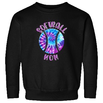 Discover Softball Mom Purple Daze Tie Dye Sweatshirts